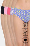 Zivame Anti-Microbial Low Rise Full Coverage Hipster Panty (Pack of 5) - Multicolor — thumbnail 1